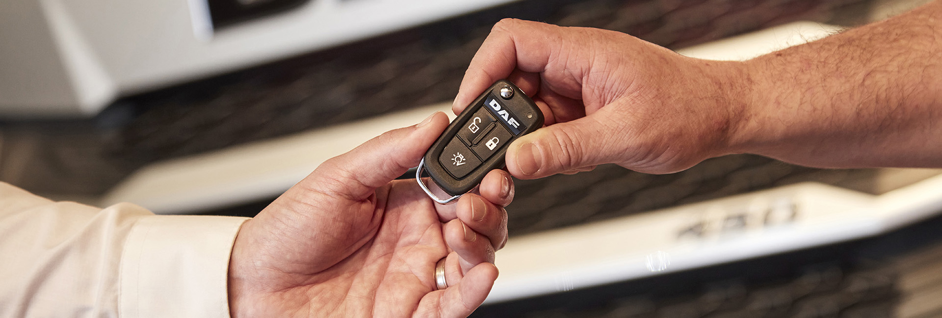 Vehicle handover DAF truck